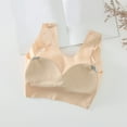 thumbnail image 3 of NECHOLOGY Wireless Push Up Bras For Women Women's Plus-Size Wireless Cotton Bra Khaki 4X-Large, 3 of 5