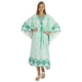 thumbnail image 5 of Bimba Womens Printed Rayon Cover-Up Caftan Long Kimono Maxi Dress Side Split Beach Kaftan Dress, 5 of 7
