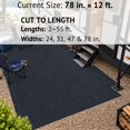 thumbnail image 2 of 78 in. Wide x Cut-to-Length – Non-Slip, All-Weather, Heavy-Duty Utility Runner Rug – Absorbent, Dirt-Trapping, Kid and Pet Safe for Entryways and High-Traffic Areas, Black, 2 of 10