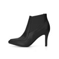 thumbnail image 6 of BLISSFUL STEP Women's Pointed Toe Stiletto Heel Chelsea Boots Black 5.5, 6 of 8