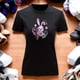 thumbnail image 3 of Playera Blusa Con Estampado De Conejo Kawai Con Caras Fantasmas Ropa Para Mujer Color Negro Talla Grande Marca Emil SaEs, 3 of 4
