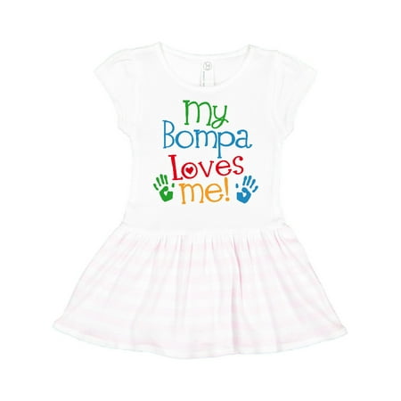

Inktastic My Bompa Loves Me Outfit Gift Toddler Girl Dress