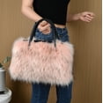 thumbnail image 2 of LHSHIDU Furry Tote Bag for Women Fuzzy Faux Fur Large Tote Handbag Cute Soft Fluffy Purse Ladies Satchel, 2 of 6
