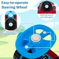 thumbnail image 4 of Gymax 12V 2-Seater Ride on Toy w/ Train Whistle LED Lights Music & USB Port Blue, 4 of 10