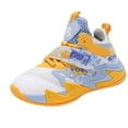 thumbnail image 2 of AUDeals Kids Running Shoes - Lightweight Breathable Sports Sneakers for Boys Girls, Basketball Walking School Trainers (Yellow, 9-9.5 Years), 2 of 7