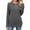 Dark Gray, variant on CHGBMOK Long Sleeve Shirts for Women Crew Neck Loose Tunic Tops Solid Dressy Casual Basic Pullover