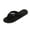 Black, variant on Men's Arch Support Flip Flops with Soft Cushion Non Slip Comfortable Summer Beach Slip on Shoes Walking Thong Sandals Deep Brown Size 9