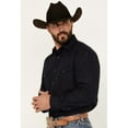 thumbnail image 3 of Panhandle Men's Rough Stock By Striped Long Sleeve Snap Western Shirt Black Medium, 3 of 4
