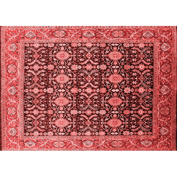 Ahgly Company Indoor Rectangle Oriental Red Traditional Area Rugs, 7' x 9'