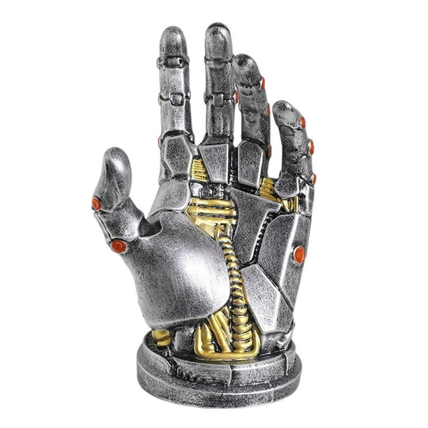 Estatua de mano robótica, adorno de mesa, artesanía, soporte para mando de juegos, escultura para oficina, chimenea, regalo de inauguración de la casa M