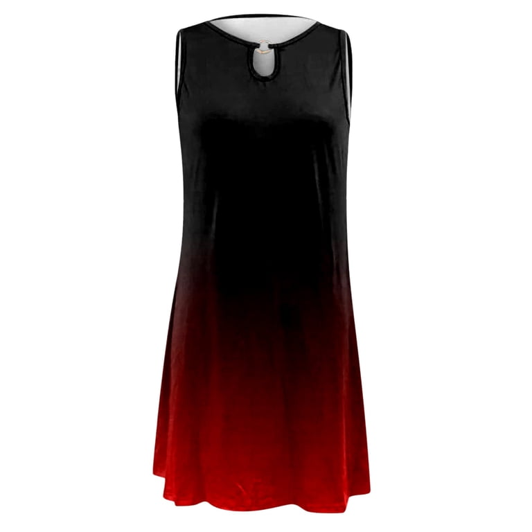 Wuxian Summer Dresses For Women Gradient Sleeveless Hollow Out Round Neck Trendy Boho A-Line Fashionable Mini Dress Elegant Soft Casual Dailywear,Sky Blue,M - Walmart.com Wuxian Summer Dresses For Women Gradient Sleeveless Hollow Out Round Neck Trendy Boho A-Line Fashionable Mini Dress Elegant Soft Casual Dailywear,Sky Blue,M - Walmart.com