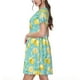 thumbnail image 2 of Disketp Yellow Lemon para Vestido de Manga Corta para Mujeres, Vestidos de Verano para Mujeres, Casual y Holgado para la Playa, 2 of 6