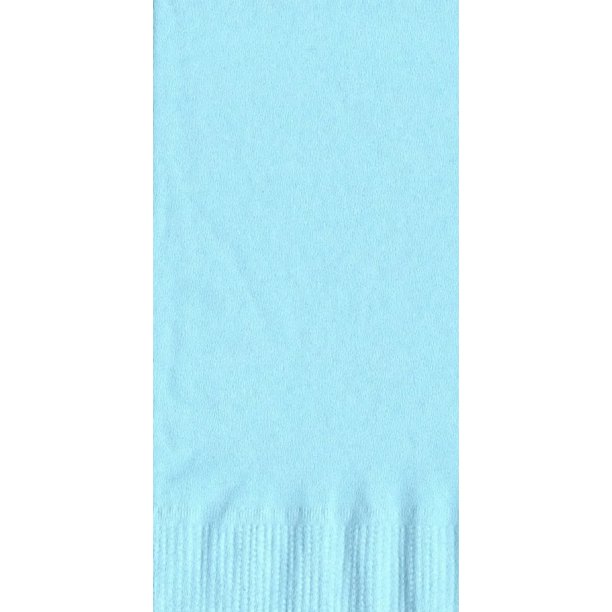 50 Plain Solid Colors Dinner Hand Towel Napkins Paper Light Blue