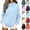Light Blue, variant on Sevevn Womens Mock Neck Sweatshirts Oversized Pullover Fall Outfits Fashion Clothes Long Sleeve Tops Red 2XL