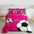 thumbnail image 2 of Manfei Sport Soccer 2pcs Bedding Comforter Set for Female Men Women,Boys Football Print Twin Comforter Sets,Ball Gamer Breathable Bedding Set,Luxury Bedroom Decor,Reversible, 2 of 8
