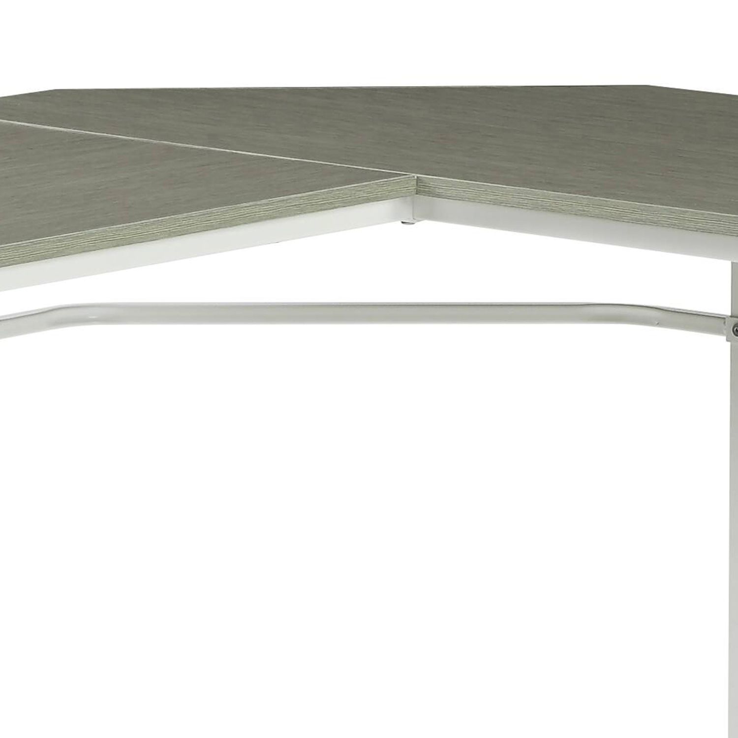 L-Shape Computer Desk with Mobile CPU Holder, Wood and Metal Corner Workstation, 66.5 in, Modern Home Office Desk