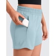 thumbnail image 4 of CRZ YOGA Girls Feathery-Fit Soft Athletic Shorts with Zipper Pocket Tennis Soccer Running Casual Liner Kids Teen, 4 of 6