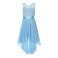 thumbnail image 3 of Choomomo Robe en Chiffon pour Filles, Demoiselle d'Honneur Junior, Bleu Clair 6, 3 of 7