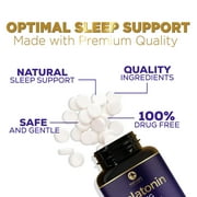 Melatonin 10mg Fast Dissolve Supplements, Sleep Support Supplement for Adults - Extra Strength 10 mg Melatonin Tablet for Restful Sleep Support, Strawberry Flavor, Sugar-Free Non-GMO - 120 Day Supply