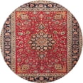 thumbnail image 1 of Ahgly Company Indoor Round Traditional Red Medallion Area Rugs, 3' Round, 1 of 6