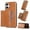 Brown, variant on 2 In 1 Case for iPhone 16 with Kickstand, Detachable Magnetic PU Leather Wallet Case with Card Holder Slots Kickstand Protective Phone Cover Men Women for iPhone 16 - Brown