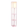 thumbnail image 2 of Lalia Home LHF-3004-LP Column Shelf Floor Lamp with Linen Shade, Light Pink, 2 of 4