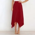 thumbnail image 6 of Women Summer Skirts High Waisted Pleated Swing Long Skirt Casual Elegant Pleated A Line Fashion Casual Skirt, 6 of 7