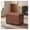 Coffee Brown, variant on 24" Leather Storage Ottoman, Rectangle Foot Rest Stool for Living Room Bedroom, Brown