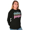 thumbnail image 4 of Cute Easter Chillin With My Peeps Women's Long Sleeve T Shirt Brisco Brands S, 4 of 5