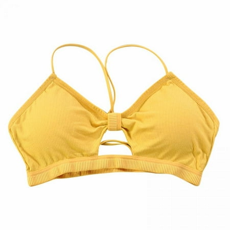 

Bralettes for Women Triangle Bralette Removable Padded Bralette Wire Free Bras