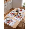 thumbnail image 5 of Stripes Stars Flag Placemats Set of 6,Washable Woven Burlap Cloth Fabric Placemat for Square/Rectangle/Round/Oval Dining Table,Easy Clean Place Mats for Toddlers,Kids 4th of July Spring Summer Floral, 5 of 6