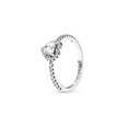 thumbnail image 3 of Anillo de plata de ley S925 con circonitas en forma de corazón y color azul pálido y verde, 3 of 5