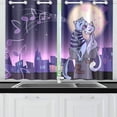 thumbnail image 2 of MKHERT Cats Dating Window Curtain Kitchen Curtains Window Treatments 26x39 inch,Set of 2, 2 of 3