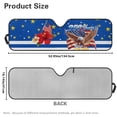 thumbnail image 5 of HUIACONG 250 Years Flag Flowers Windshield 250th Sunshade, Sun Visor for UV Rays & Heat Protection, for Wrangler, Compass, Gladiator & Renegade , Accessories 60x21 inches, 5 of 6