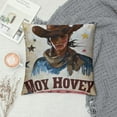 thumbnail image 2 of Howdy Cowgirl Boots and Rodeos Colorful Cowgirl Boots Decorative Throw Pillow Case for Western Home Bedroom Girls Room Dorm Decor,Gift for Teen Girls, 2 of 5