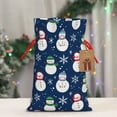 thumbnail image 6 of XMXT Christmas Drawstring Gift Bags, Cute Snowman Blue Background Wrapping Sacks Candy Packing Bag Party Decorations Favor Bags, S, 6 of 8