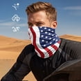 thumbnail image 4 of Helii Neck Gaiter for Men Women – American Flag Breathable Face Mask, Moisture Wicking Quick Dry Sun Scarf, Multifunctional 12 Ways Bandana for Fishing Running Hiking Grey,One Size, 4 of 4
