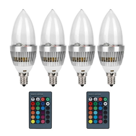 

Candle Lights Aluminum Alloy And PC Energy-saving High Efficiency E27 RGB Candle Lamp For Chrismas Home E12