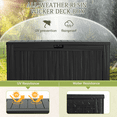 thumbnail image 6 of Homall 120 Gallon Outdoor Patio Box Deck Plastic Resin Storage Box Backyard, Black, 6 of 7