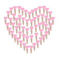thumbnail image 1 of Pack of 100 Mini Wooden Pegs Heart Pegs Decorative Wooden Clothes Pegs Decorative Pegs (Pink*100), 1 of 5