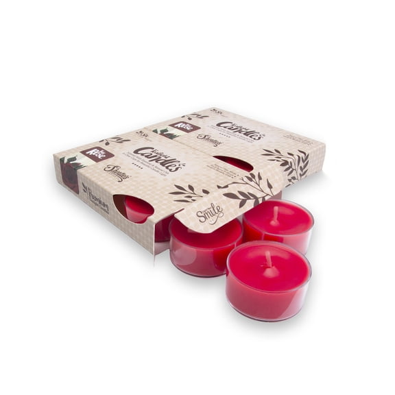 True Rose Tealight Candles Multi Pack - 12 Pink Premium Scented Tea Lights - Essential & Natural Oils - Shortie's Candle Company