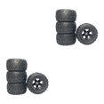 thumbnail image 4 of Vogacara Neumáticos de coche RC 1/16 1/12 1/14 montaje de piezas de repuesto de coche para Wltoys 124017 2piezas Negro, 4 of 6