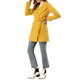 thumbnail image 4 of Abrigo largo con cinturón de solapa elegante para mujer INSPIRE CHIC, color amarillo, talla L, 4 of 7