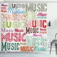 thumbnail image 1 of Ambesonne Music Shower Curtain, Typography Rhythm Funky, 69"Wx84"L, Multicolor, 1 of 3