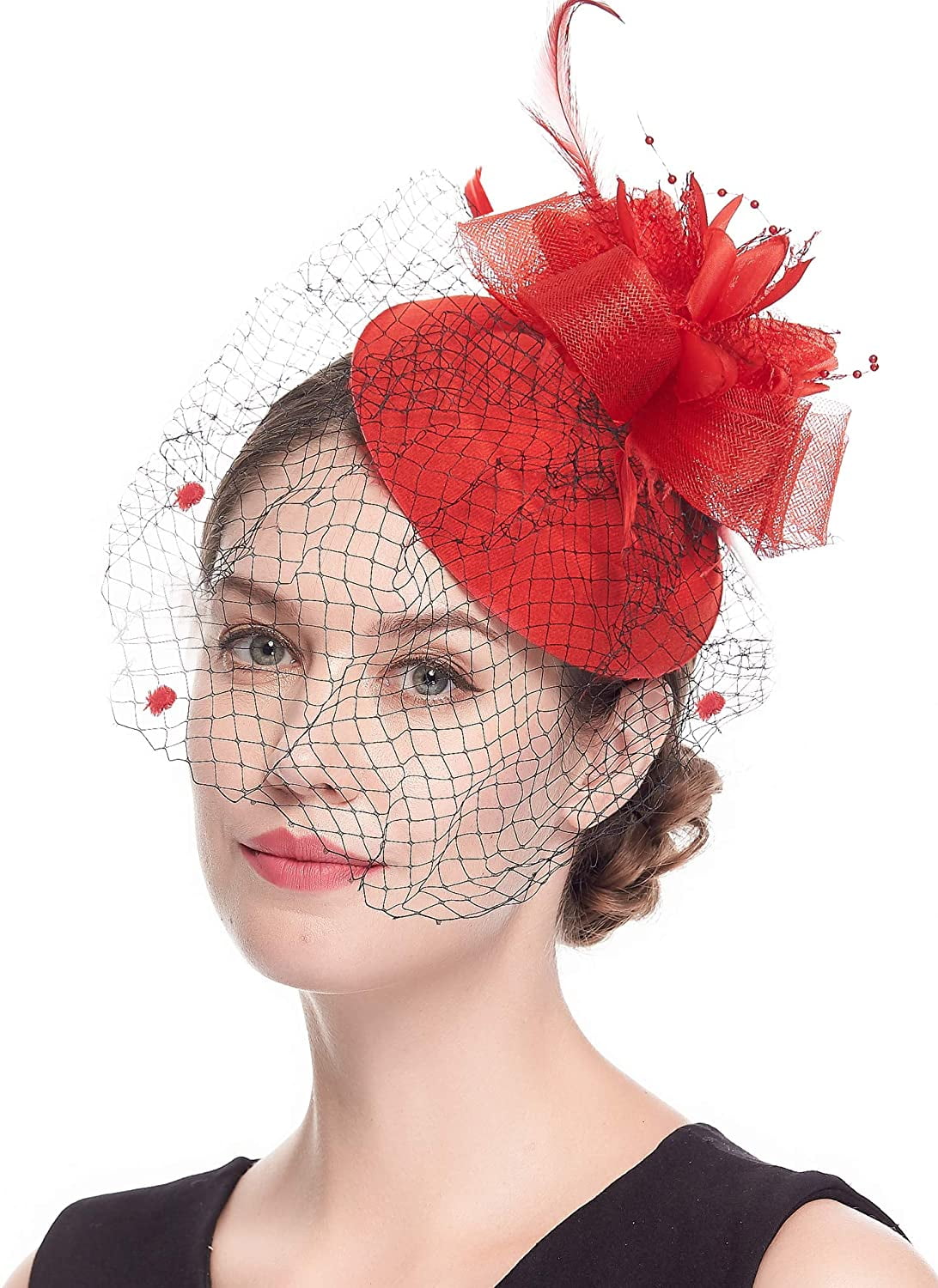 Hats for Women 20s 50s Vintage Pillbox Hat Kentucky Derby Fascinators