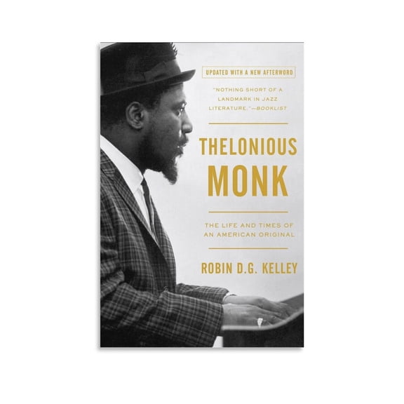 American Jazz Composer Thelonious Monk Retro Poster Art Poster Canvas Painting Decor Wall Print Photo Gifts Home Modern Decorative Posters 16x24inch(40x60cm)