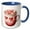 Blue/White, variant on 3drose, Cute Heart Cup Full of Valentine Candy Illustration, 11oz Two-tone Black Mug