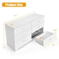 thumbnail image 2 of Gymax 6-Drawer Dresser Storage Dresser Chest 6 Spacious Drawers w/Handle White, 2 of 10