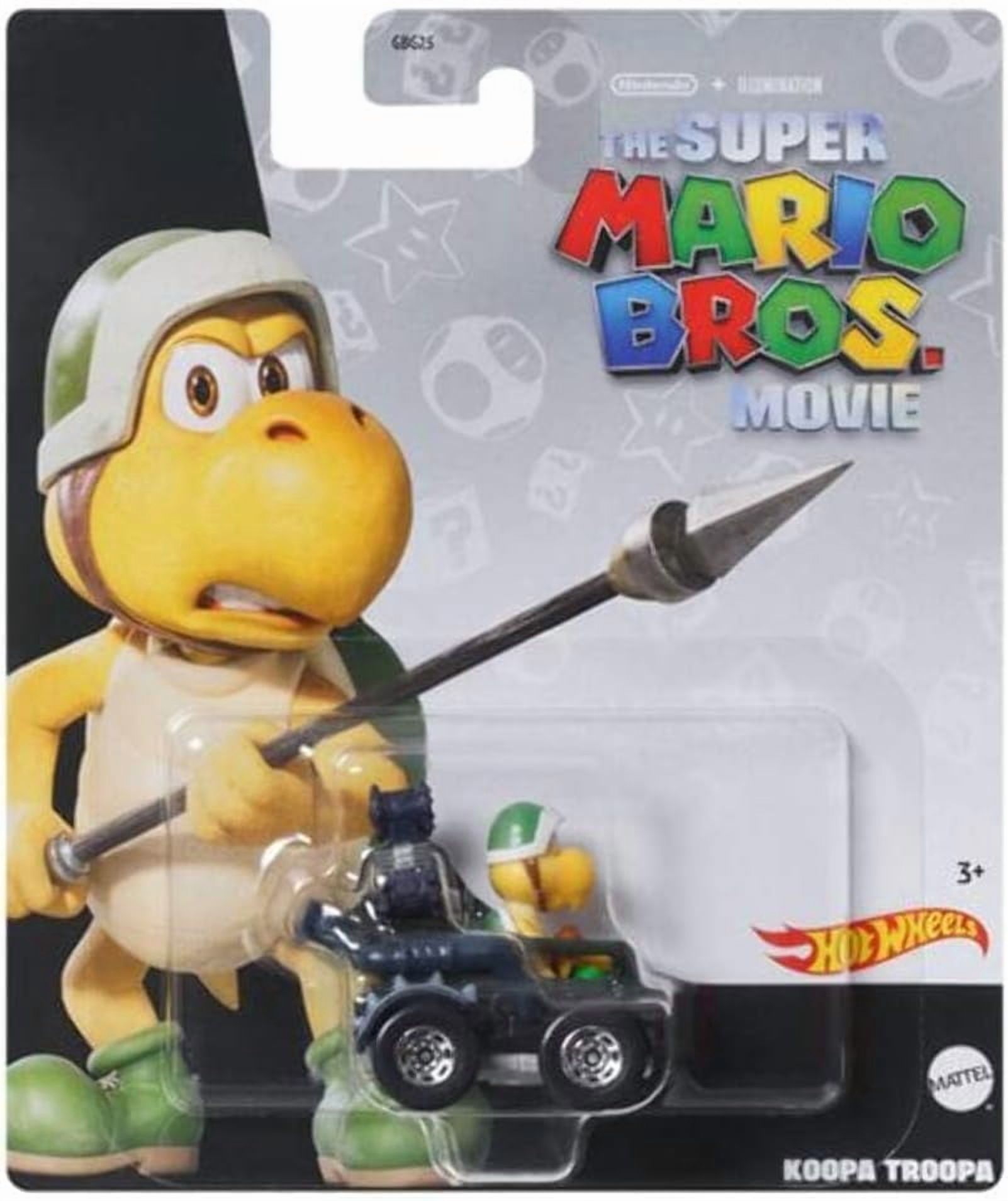 Hot Wheels Super Mario Bros. Movie Character Cars 4‑Pack, Mario, Toad, Koopa & Donkey Kong, Die‑Cast 1:64 Scale Vehicles, Ages 3+