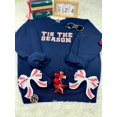 Baseball stitch Bow Applique side bow machine embroidery sweatshirt